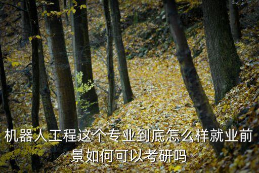 機(jī)器人工程這個(gè)專(zhuān)業(yè)到底怎么樣就業(yè)前景如何可以考研嗎