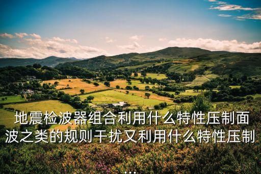 地震檢波器,地震檢波器組合利用什么特性壓制邊波?