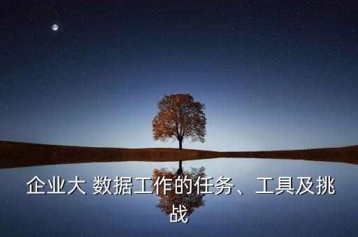  企業(yè)大 數(shù)據(jù)工作的任務(wù)、工具及挑戰(zhàn)
