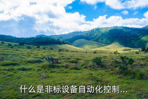什么是非標(biāo)設(shè)備自動化控制...
