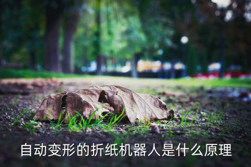 自動變形的折紙機器人是什么原理