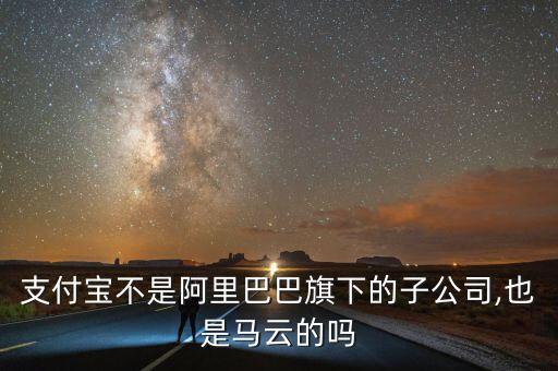 支付寶不是阿里巴巴旗下的子公司,也是馬云的嗎