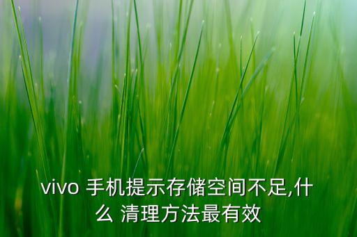 vivo 手機提示存儲空間不足,什么 清理方法最有效