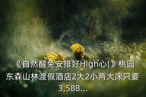 《自然醒免安排好High心!》桃園東森山林渡假酒店2大2小兩大床只要3,588...