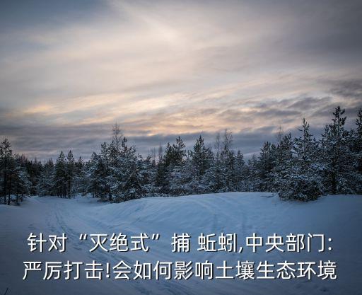 針對(duì)“滅絕式”捕 蚯蚓,中央部門:嚴(yán)厲打擊!會(huì)如何影響土壤生態(tài)環(huán)境