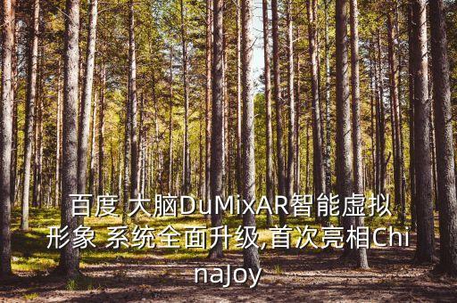  百度 大腦DuMixAR智能虛擬形象 系統(tǒng)全面升級(jí),首次亮相ChinaJoy