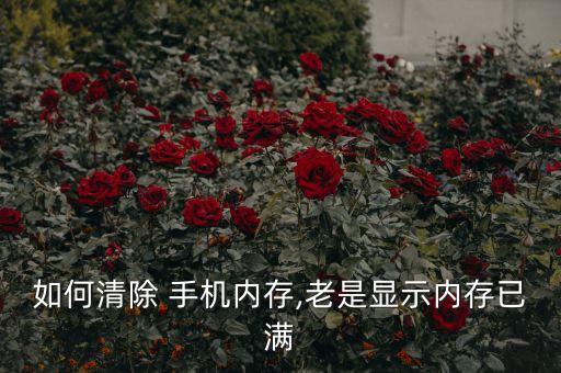 如何清除 手機內(nèi)存,老是顯示內(nèi)存已滿