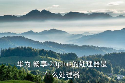 華為 暢享 20plus的處理器是什么處理器