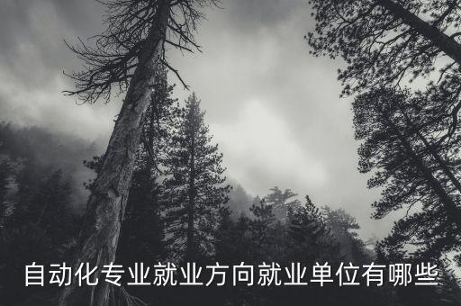 自動化專業(yè)就業(yè)方向就業(yè)單位有哪些