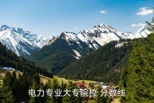 電力專業(yè)大專院校 分?jǐn)?shù)線