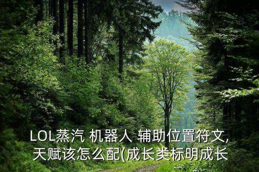LOL蒸汽 機(jī)器人 輔助位置符文, 天賦該怎么配(成長類標(biāo)明成長