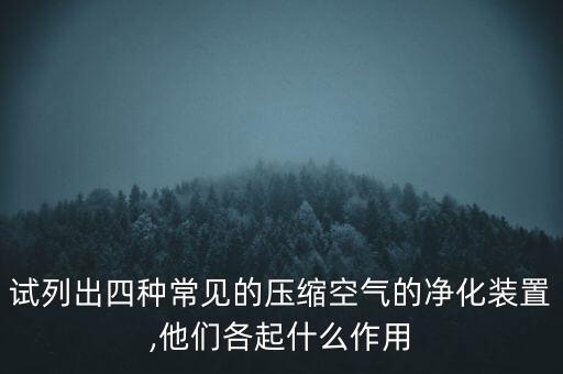 試列出四種常見的壓縮空氣的凈化裝置,他們各起什么作用