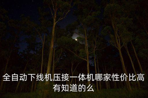 全自動(dòng)下線機(jī)壓接一體機(jī)哪家性價(jià)比高有知道的么