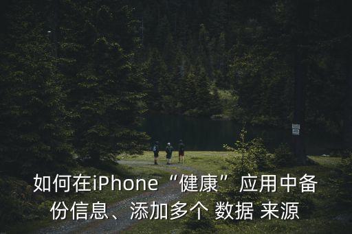 如何在iPhone“健康”應(yīng)用中備份信息、添加多個(gè) 數(shù)據(jù) 來源