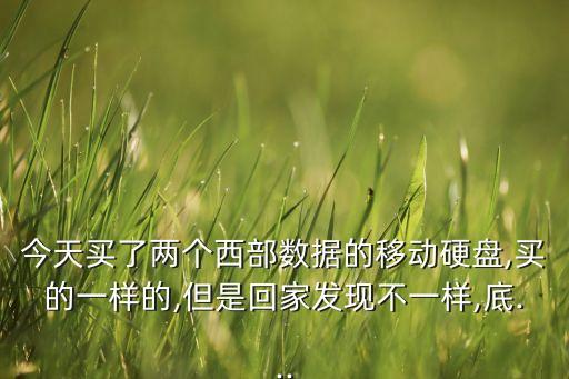今天買了兩個西部數(shù)據的移動硬盤,買的一樣的,但是回家發(fā)現(xiàn)不一樣,底...