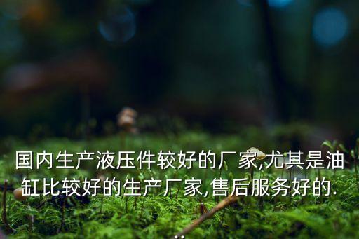 國內(nèi)生產(chǎn)液壓件較好的廠家,尤其是油缸比較好的生產(chǎn)廠家,售后服務(wù)好的...