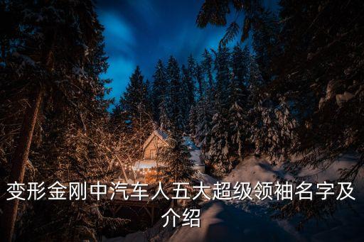 變形金剛中汽車人五大超級(jí)領(lǐng)袖名字及介紹