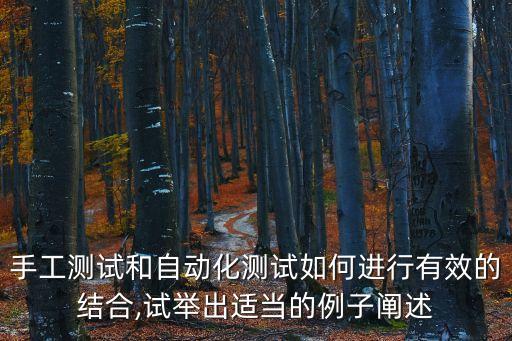 手工測(cè)試和自動(dòng)化測(cè)試如何進(jìn)行有效的結(jié)合,試舉出適當(dāng)?shù)睦雨U述