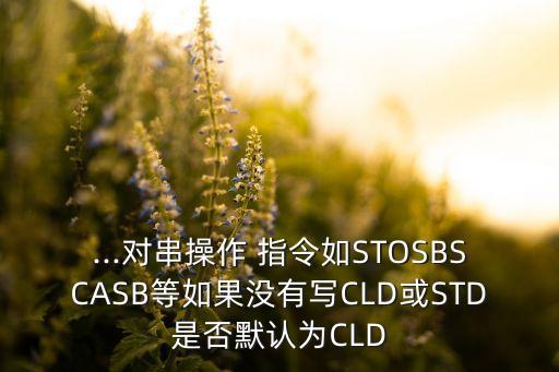cld指令,CLD是什么指令