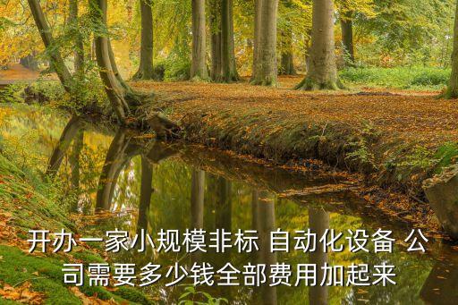 開(kāi)辦一家小規(guī)模非標(biāo) 自動(dòng)化設(shè)備 公司需要多少錢(qián)全部費(fèi)用加起來(lái)
