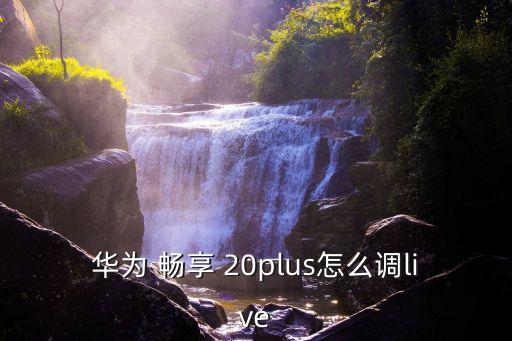 華為 暢享 20plus怎么調(diào)live
