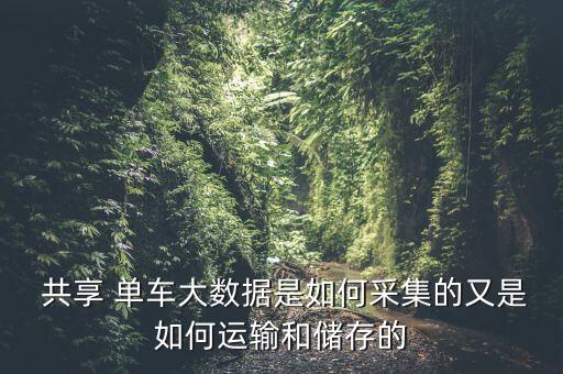  共享 單車大數(shù)據(jù)是如何采集的又是如何運(yùn)輸和儲(chǔ)存的
