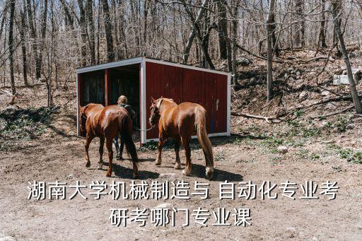  湖南大學(xué)機(jī)械制造與 自動(dòng)化專業(yè)考研考哪門專業(yè)課