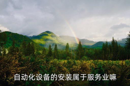 自動化設(shè)備的安裝屬于服務(wù)業(yè)嘛