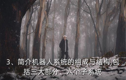 3、簡介機(jī)器人系統(tǒng)的組成與結(jié)構(gòu),包括三大部分、六個子系統(tǒng)