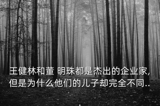 王健林和董 明珠都是杰出的企業(yè)家,但是為什么他們的兒子卻完全不同...
