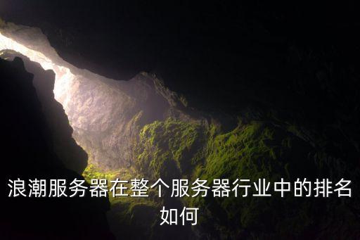 浪潮服務(wù)器在整個(gè)服務(wù)器行業(yè)中的排名如何