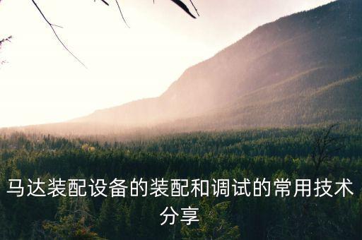 馬達(dá)裝配設(shè)備的裝配和調(diào)試的常用技術(shù)分享
