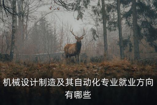 機(jī)械設(shè)計(jì)制造及其自動(dòng)化專業(yè)就業(yè)方向有哪些