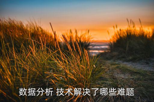 數(shù)據(jù)分析 技術(shù)解決了哪些難題
