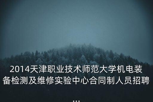 2014天津職業(yè)技術(shù)師范大學(xué)機(jī)電裝備檢測(cè)及維修實(shí)驗(yàn)中心合同制人員招聘...