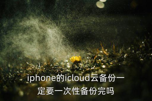iphone的icloud云備份一定要一次性備份完嗎