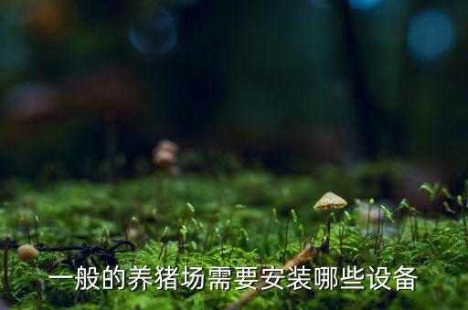 一般的養(yǎng)豬場需要安裝哪些設(shè)備