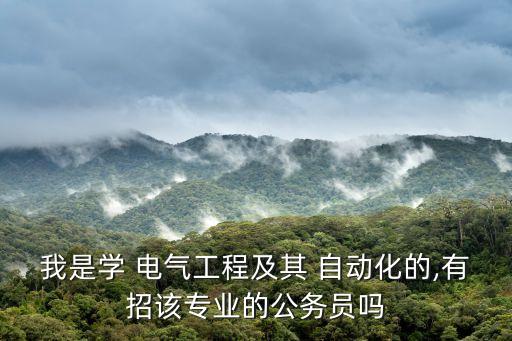 我是學(xué) 電氣工程及其 自動(dòng)化的,有招該專業(yè)的公務(wù)員嗎