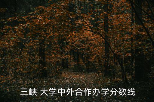  三峽 大學中外合作辦學分數(shù)線