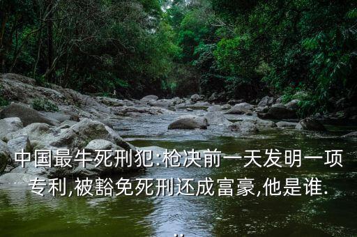 中國最牛死刑犯:槍決前一天發(fā)明一項專利,被豁免死刑還成富豪,他是誰...