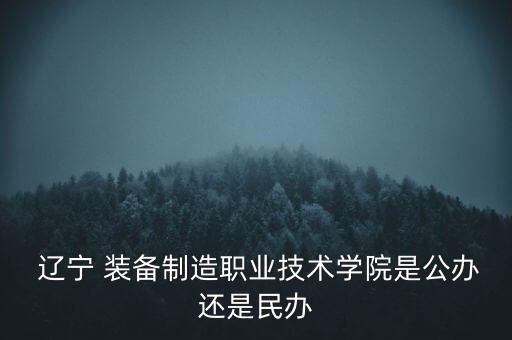  遼寧 裝備制造職業(yè)技術(shù)學(xué)院是公辦還是民辦