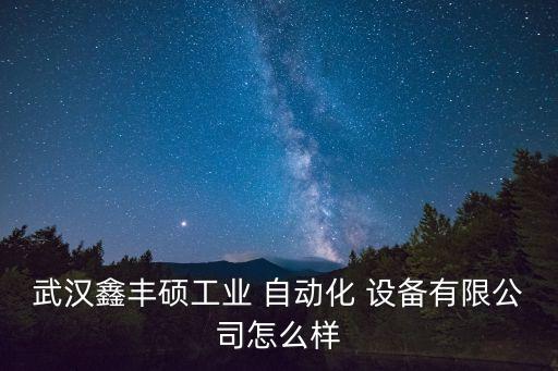 武漢鑫豐碩工業(yè) 自動化 設(shè)備有限公司怎么樣