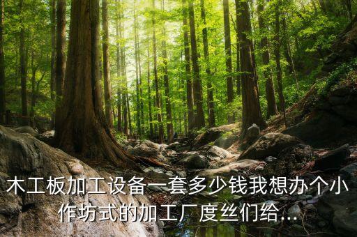 木工板加工設(shè)備一套多少錢我想辦個(gè)小作坊式的加工廠度絲們給...