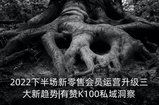 2022下半場新零售會員運營升級三大新趨勢|有贊K100私域洞察
