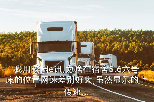我用校園e訊,為啥在宿舍5,6六號(hào)床的位置網(wǎng)速差別好大,雖然顯示的上傳速...