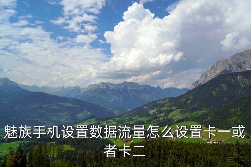 魅族手機設置數(shù)據(jù)流量怎么設置卡一或者卡二