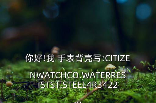 你好!我 手表背殼寫:CITIZENWATCHCO.WATERRESISTST.STEEL4R3422...