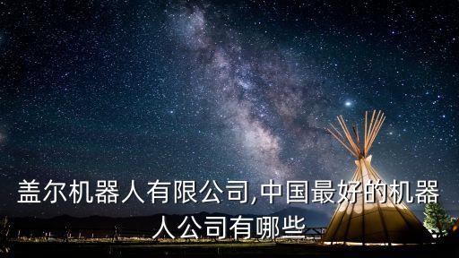 東皖蓋爾機(jī)器人有限公司,中國(guó)最好的機(jī)器人公司有哪些