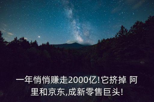 一年悄悄賺走2000億!它擠掉 阿里和京東,成新零售巨頭!