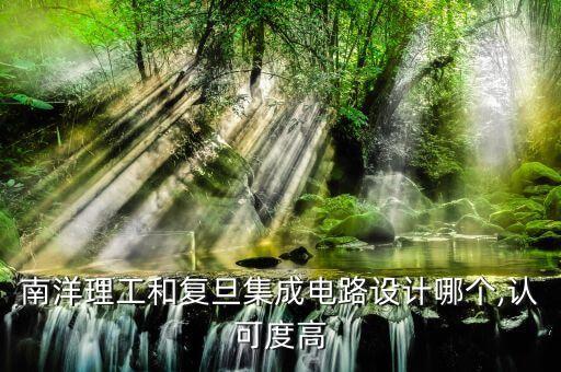 南洋理工和復旦集成電路設計哪個,認可度高
